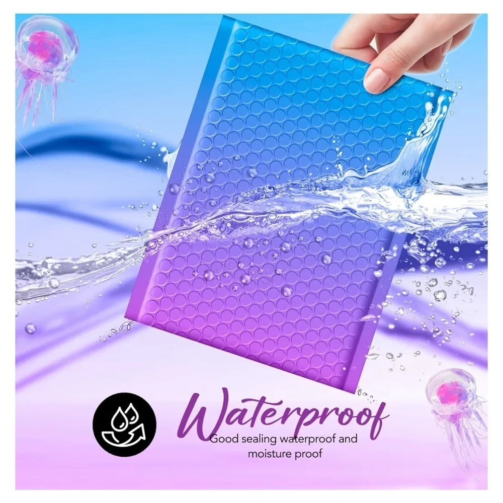100 Pack Purple/Blue Bubble Mailers 6x10 NWT